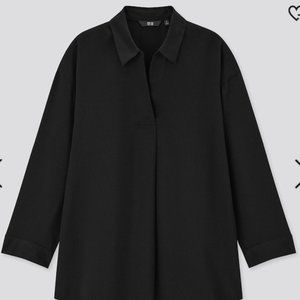 NWT XS WOMEN RAYON SKIPPER COLLAR 3/4 SLEEVE BLOUS